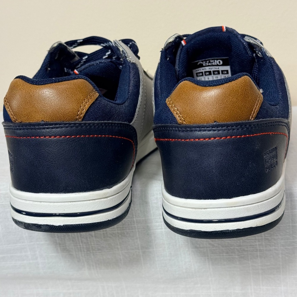 Arrigo Bello Men's Gray Navy Casual Sneakers Size 10 US A0174-4 - Picture 14 of 15